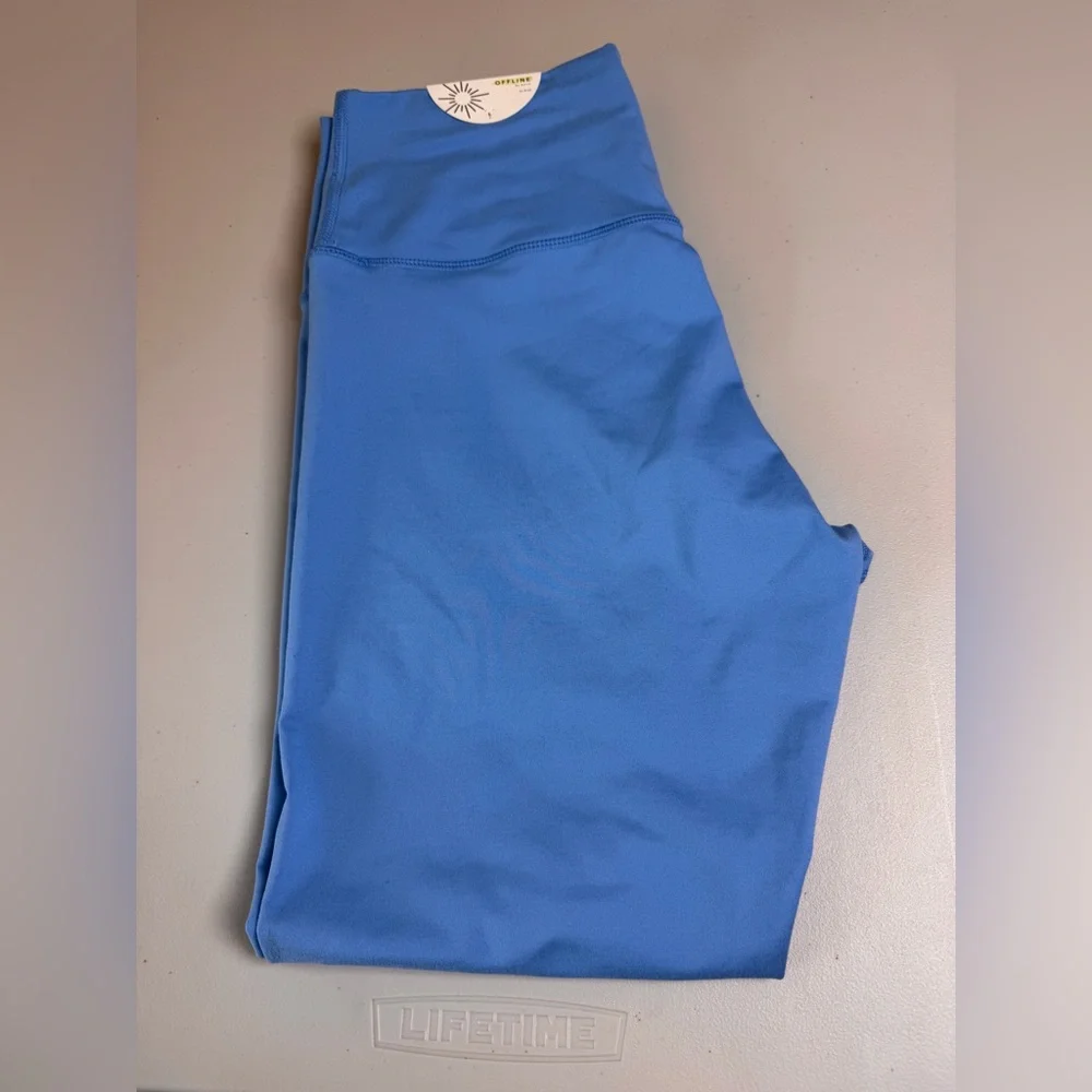 Aerie OFFLINE The Hugger High Rise Leggings Blue Size Large NWT
